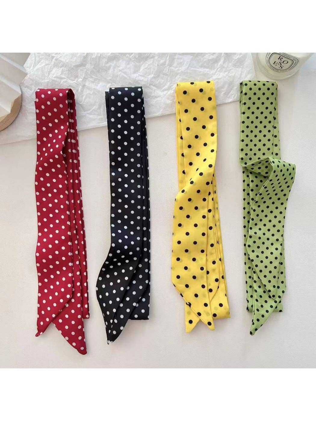 Polka Dot Skinny Scarf