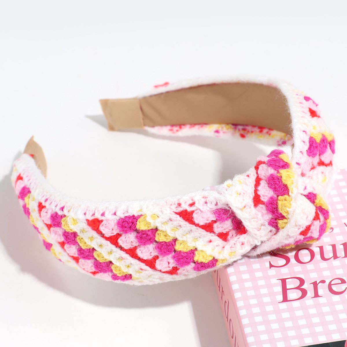 Sweet Knitted Floral Colorful Knotted Headband