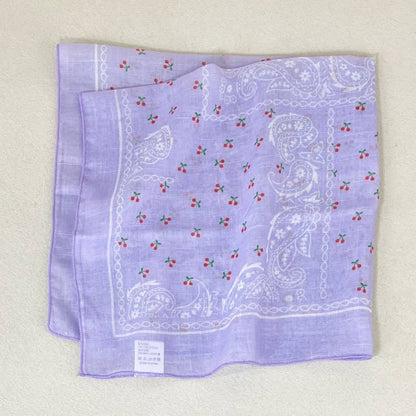 Floral Bandana Head Wrap Square Scarf