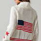 American Flag Star Shawl Collar Cardigan