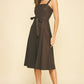 Faux Leather Button Down Dress