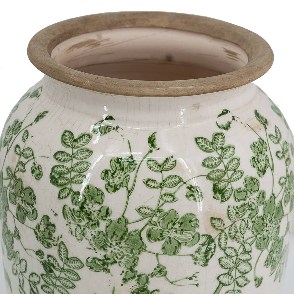 Verdant Whisper Ceramic Vase