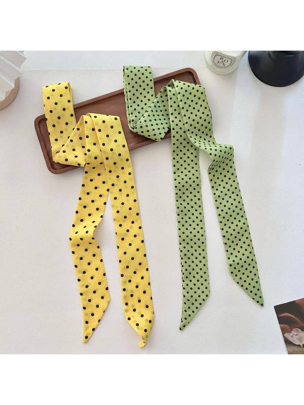 Polka Dot Skinny Scarf