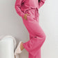 Pink Ultra Loose Textured 2pc Lounge Outfit