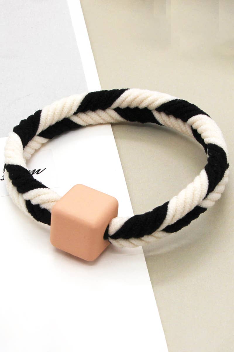 Two Tone Braided Hair Tie (5pcs)