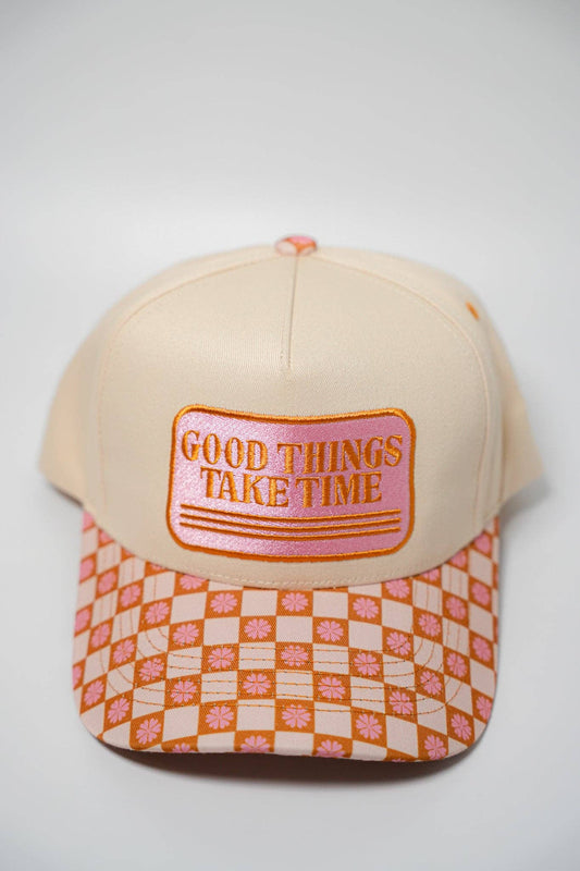 Good Things Take Time Canvas Cap