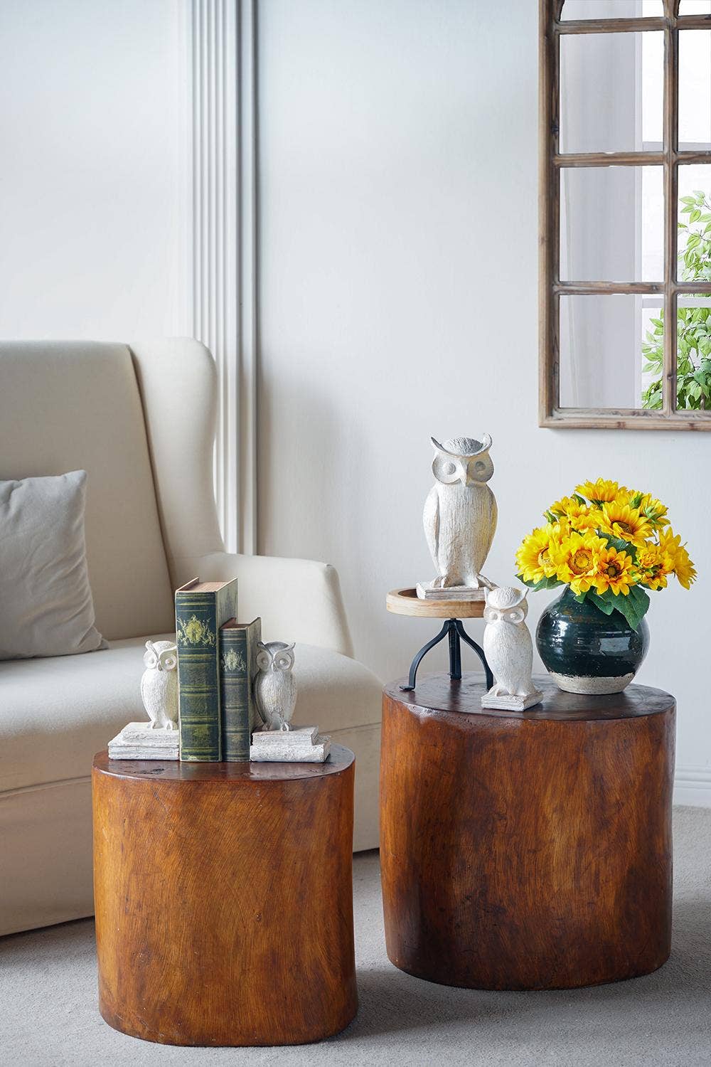 Brown Polyresin Owl Bookends (Set of 2)