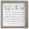 Trust In The Lord Rustic Frame (10x10x1.5)