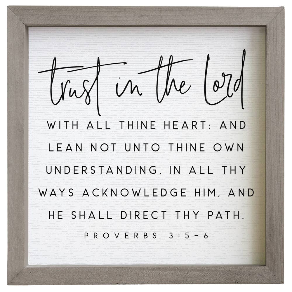 Trust In The Lord Rustic Frame (10x10x1.5)