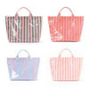 Large Striped Vinyl Tote Bags