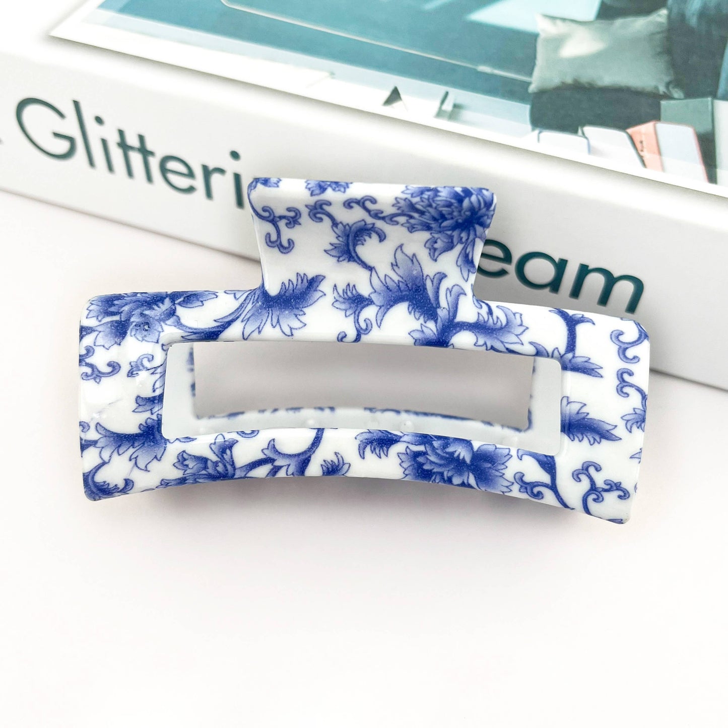 Light Blue Textured Claw Clip