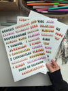 Books of the Bible Header Sticker Labels