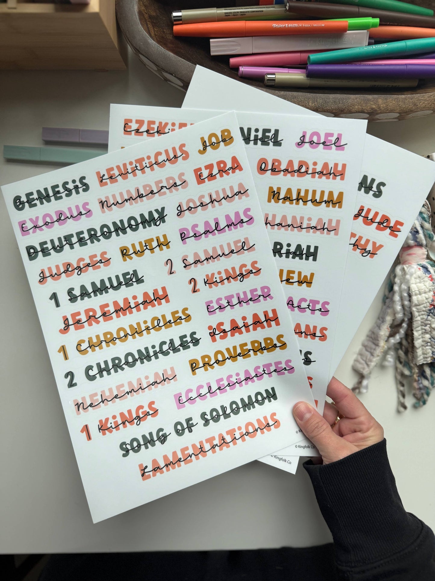 Books of the Bible Header Sticker Labels