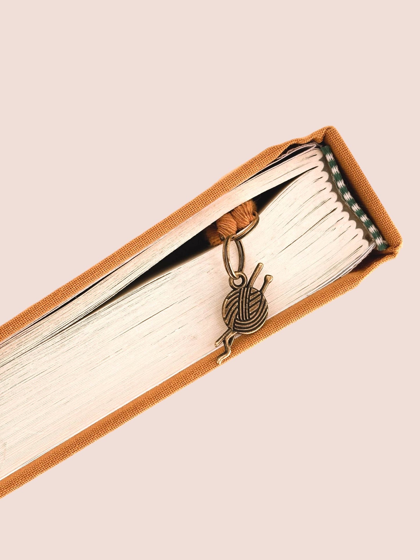 Yarn, Sewing Charm Champagne Braided Bookmark
