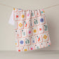Pink Mahjong Tile Toss Tea Towel