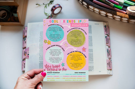 Faithful Godly Friendship Helpful Sheet
