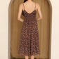 Brown + Blue Smocked Floral Tiered Midi Dress