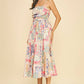 Cream Patchwork Midi Dress
