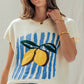 Lemon Graphic Knit Vest Citrus Top