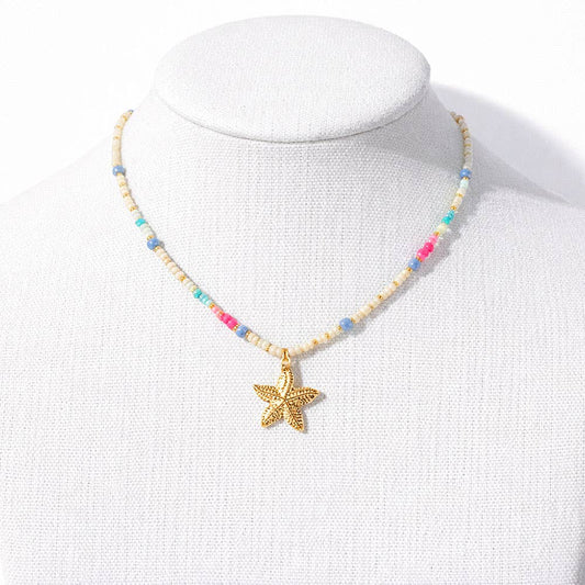 Shell Seed Bead Necklace
