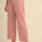 Red Stripe Wide Leg Pants