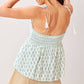 Ivory/ Sage Woven Eyelet Top