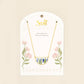 Purple Cornflower/Gold Pressed Flower Necklace