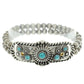 Western Floral Turquoise Concho Stretch Bracelet