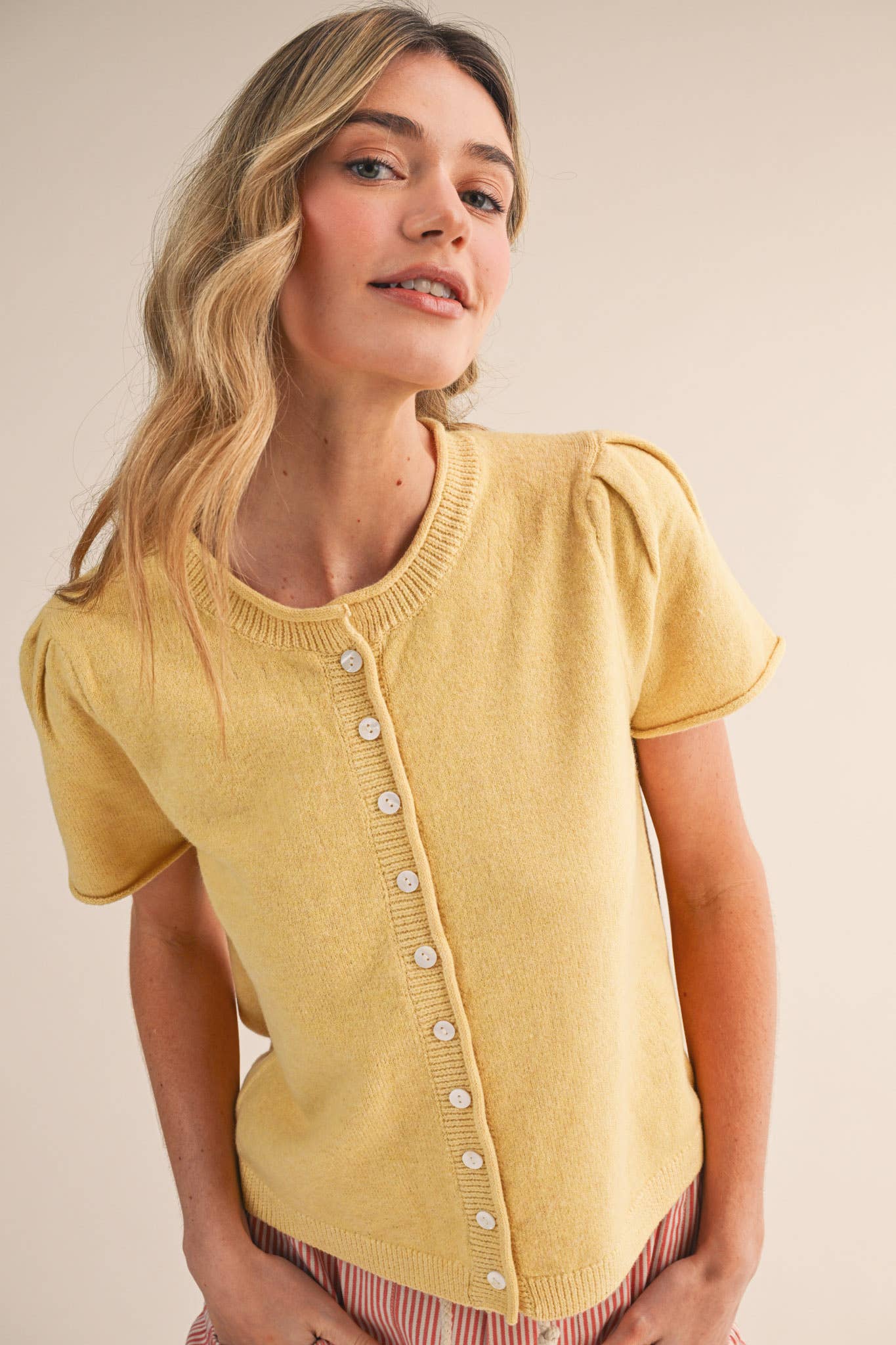 Short Sleeve Sweater Cardigan