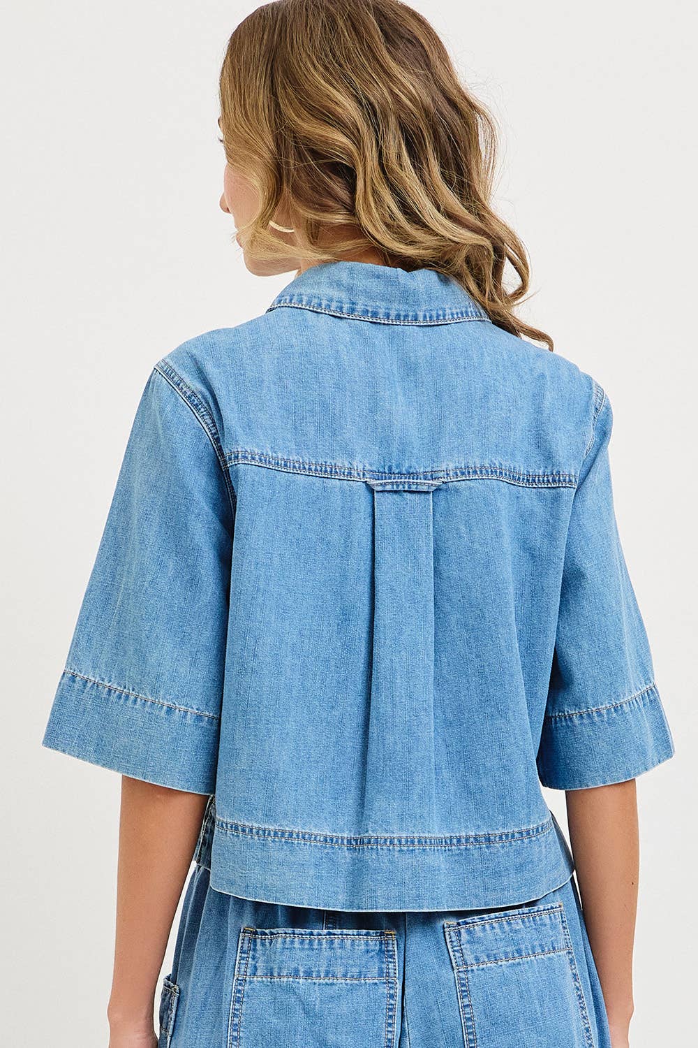 Everyday Effortless Denim Button Down Shirt