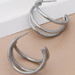 Tarnish-Resistant Waterproof Stainless Steel Hoop Earrings