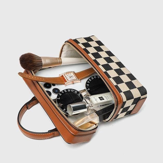 Box Checkered Handbag Crossbody Bag