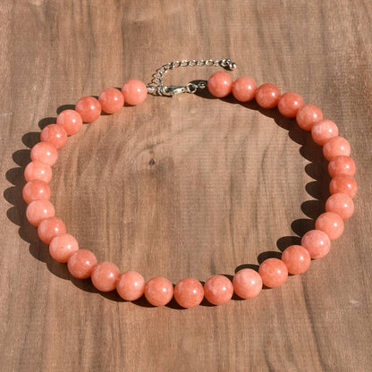 Vintage Natural Stone Crystal Beaded Necklace
