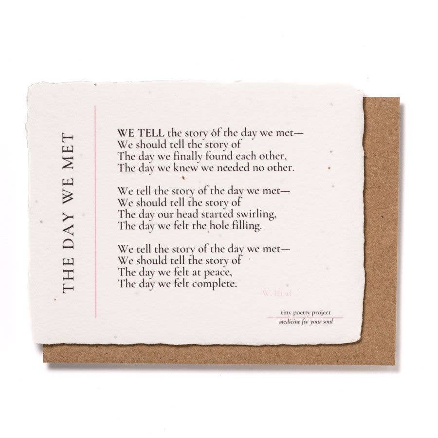 The Day We Met: Plantable Wildflower Card