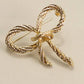 Gold Rope Bow Knot Brooch