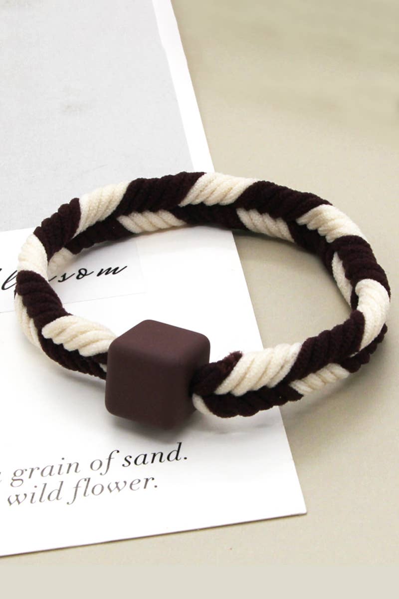 Two Tone Braided Hair Tie (5pcs)