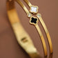 18K Gold PVD Plated Waterproof Stainless Steel Bangle