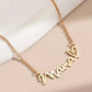 Mama Gold Heart Pendant Chain Necklace