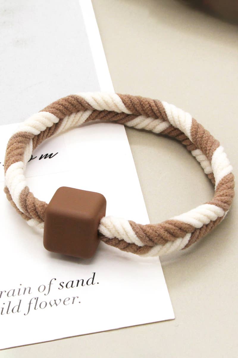 Two Tone Braided Hair Tie (5pcs)
