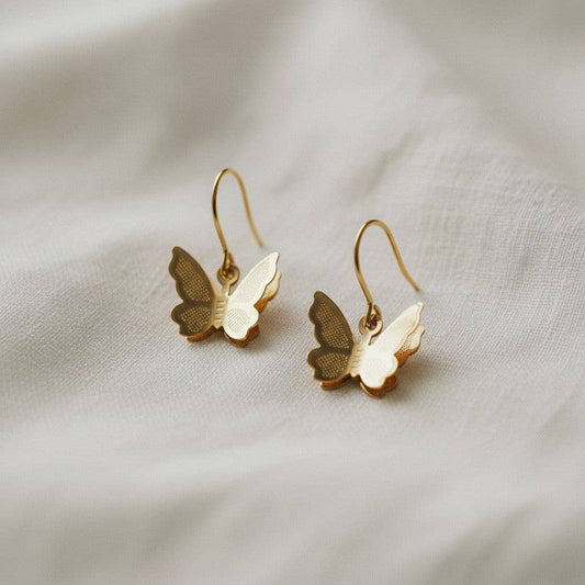 Unique Butterfly-Inspired Drop Earrings