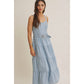 Mineral-Wahed Denim Midi Dress with Belt