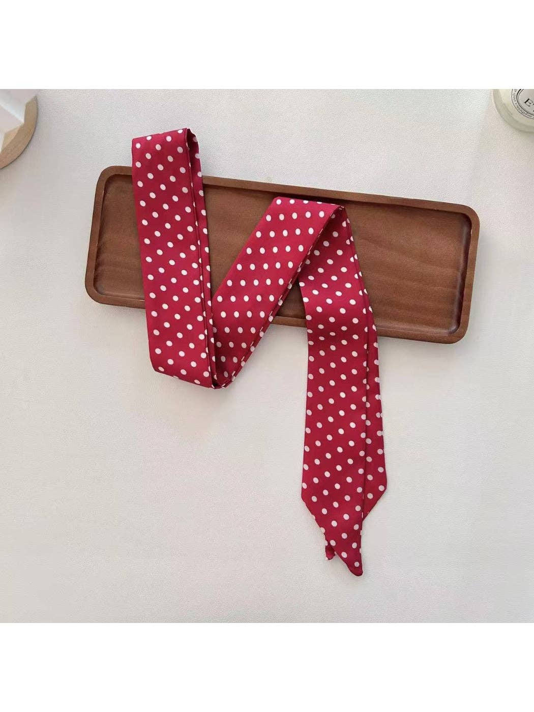 Polka Dot Skinny Scarf