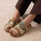 Floral Tapestry Studded Buckle Clog