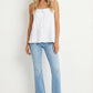 Ruffle Detail Shirt Tank Top