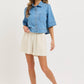 Everyday Effortless Denim Button Down Shirt