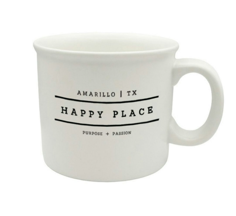 Amarillo HAPPY PLACE 14 Oz. Ceramic Chunky Mug