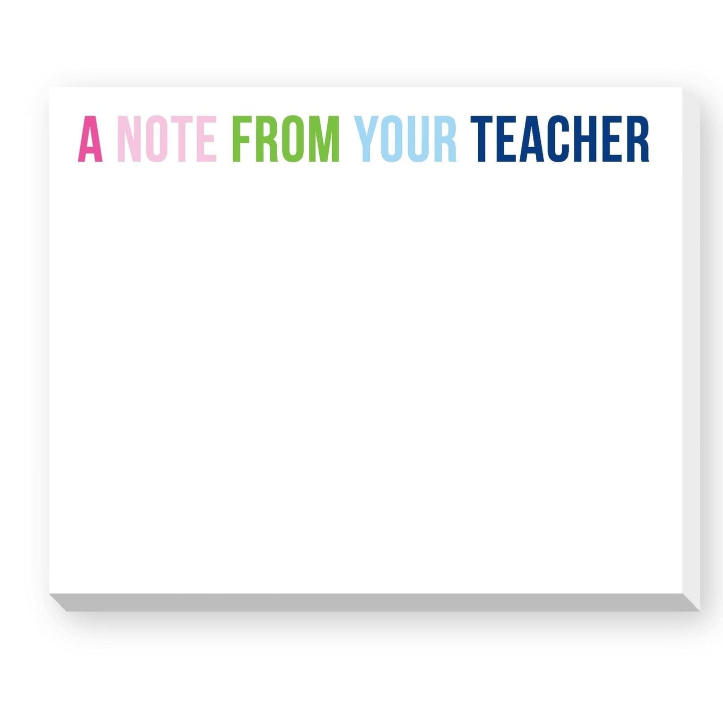 A Note From Your Teacher Notepad - Purpose + Passion Boutique