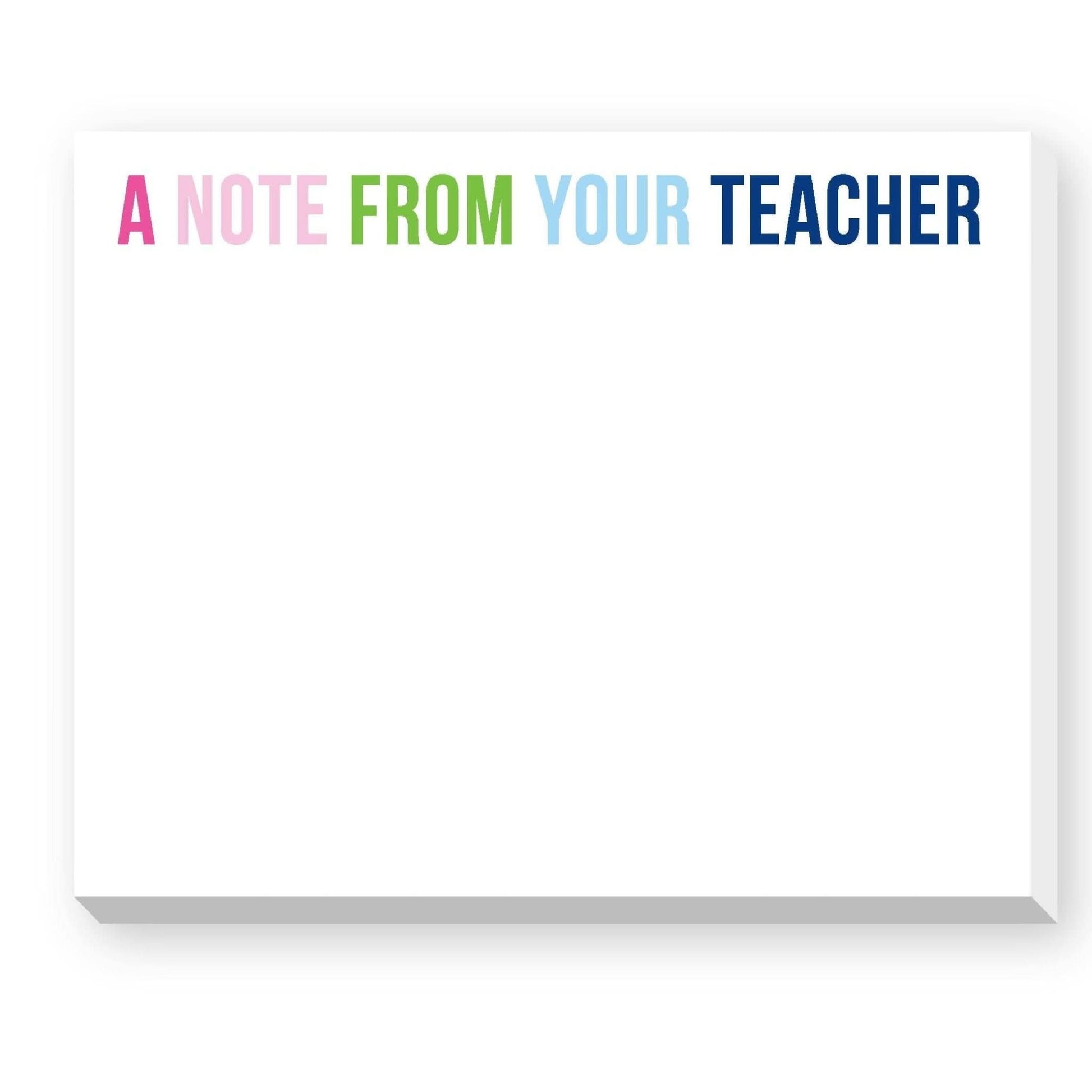 A Note From Your Teacher Notepad - Purpose + Passion Boutique