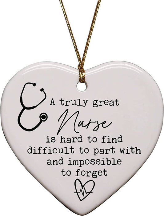 A Truly Great Nurse is Hard To Find Heart Ornament - Purpose + Passion Boutique