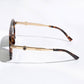 Geometric Shape Thin Frame Sunglasses